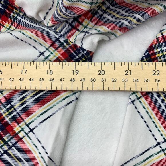 Talbots Sz Medium Red Gold Black Plaid Christmas Color Long Sleeve Turtleneck - Picture 7 of 8